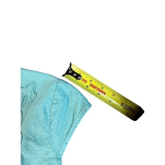 Soft Surroundings Embroidered Maxi Dress Aqua Blue Womens Small - Picture 6 of 10